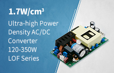 1.7W/cm3 Ultra-high Power Density AC DC Converter 120-350W LOF Series