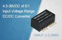 4.5-36VDC of 8:1 Input Voltage Range DC/DC Converter ——UWE/F_S-1/3WR3 Series