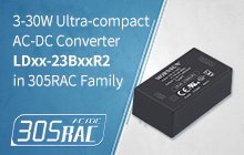 3-30W Ultra-Compact AC-DC Converter LDxx-23BxxR2 in 305RAC Family