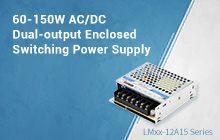 60-150W AC/DC Dual-output Enclosed Switching Power Supply for Laser Galvo--LMxx-12Axx Series