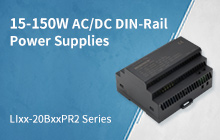 15-150W Cost-effective AC/DC DIN-Rail Power Supplies - LIxx-20BxxPR2 Series