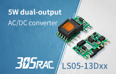 5W ultra-compact dual-output AC-DC Converter--LS05-13Dxx in 305RAC Family