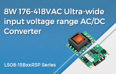 8W 176-418VAC Ultra-wide input voltage range AC/DC Converter - LS08-15BxxR3P Series
