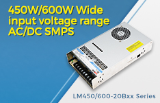 450W/600W Wide input voltage range AC/DC SMPS - LM450/600-20Bxx Series