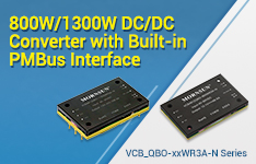 800W/1300W DC/DC Converter with Built-in PMBus Interface - VCB_QBO-xxWR3A-N Series