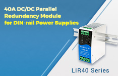 40A DC/DC Parallel Redundancy Module for DIN-rail Power Supplies - LIR40